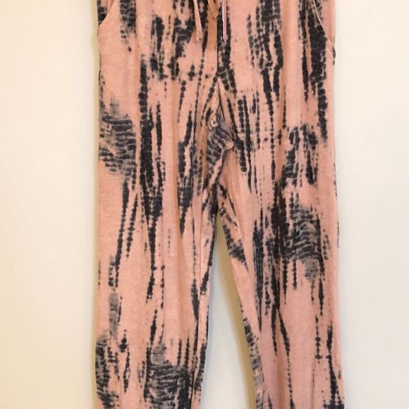 Fornia Hacci Printed Soft-Brushed Joggers Small Peach Tie Dye - Picture 2 of 9